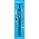 Scrikss Office Twist 0.7 Mm Mavi Renk Mekanik Uçlu Versatil Kalem Şeffaf Kutu